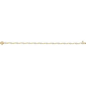 Ladies Natural Diamond Line Bracelet (I1, G-H) — 14K Yellow Gold