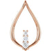 Ladies Diamond Natural Three-Stone Freeform Pendant (I1, G-H) — 14K Rose Gold