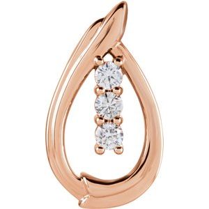 Ladies Natural Diamond Pendant (I1, G-H) — 14K Rose Gold
