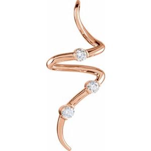 Ladies Natural Diamond Three-Stone Pendant (I1, G-H) — 14K Rose Gold