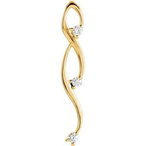 Ladies Natural Diamond Pendant (I1, G-H) — 14K Yellow Gold
