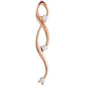 Ladies Natural Diamond Pendant (I1, G-H) — 14K Rose Gold