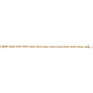 Ladies Natural Diamond Line 7 1/ Bracelet (Si1, G-H) — 14K Yellow Gold