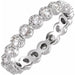 Ladies Natural Diamond Rose-Cut Eternity Band Size 4 (Vs1-Si1, Ghi) — Platinum