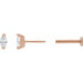 Ladies Natural Diamond Stud Earring (I1, G-H) — 14K Rose Gold