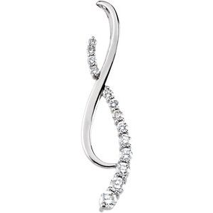 Ladies Natural Diamond Journey Pendant — 14K Yellow Gold
