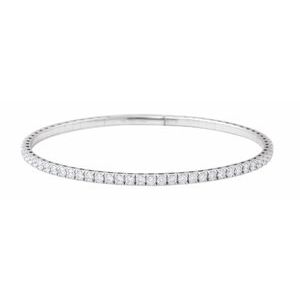 Lab-Grown Diamond Fully Accented Flexible Bangle Bracelet