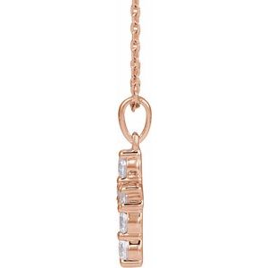 Lab-Grown Diamond Accented Cross Necklace - Style R50077