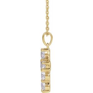 Lab-Grown Diamond Accented Cross Necklace - Style R50077