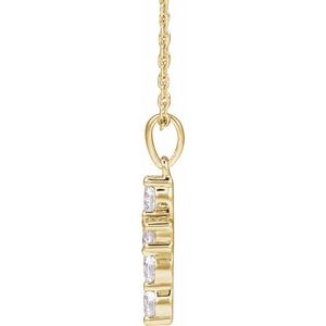 Lab-Grown Diamond Accented Cross Necklace - Style R50077