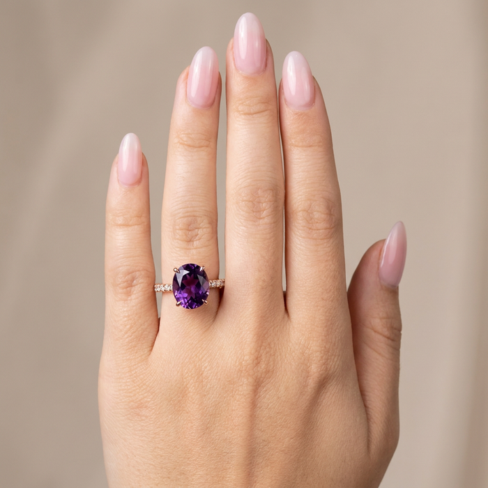 Hand wearing ring