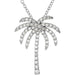 Ladies Natural Diamond Palm Tree Necklace (SI1, G-H) — Platinum