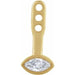 Ladies Natural Diamond Front-Back Solitaire Earring Jackets (I1, G-H) — 14K Yellow Gold