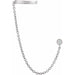 Ladies Natural Diamond Stud with Ear Cuff — Sterling Silver