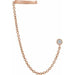 Ladies Natural Diamond Stud with Ear Cuff — 14K Rose Gold