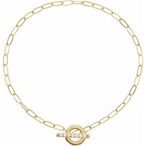 Ladies Natural Diamond Toggle Bracelet (I1, G-H) — 14K Yellow Gold