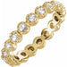 Ladies Natural Diamond Rose-Cut Eternity Band Size 4.5 (Vs1-Si1, Ghi) — 14K Yellow Gold
