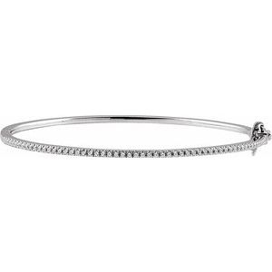 Ladies Natural Diamond Pavé Bracelet (I1, H+) — 14K White Gold