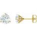 Ladies Natural Diamond Stud Earrings (I2, G-H) — 14K Yellow Gold