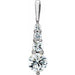 Ladies Natural Diamond Journey Pendant — Platinum