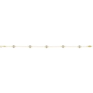 Lab-Grown Diamond Bezel-Set Five-Station Bracelet