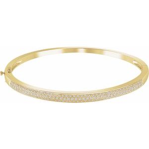 Ladies Natural Diamond Pavé-Style Bracelet (I1, H+) — 14K Yellow Gold