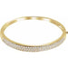 Ladies Natural Diamond Pavé Bangle Bracelet (I1, H+) — 14K Yellow Gold
