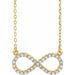 Ladies Natural Diamond Infinity Necklace (I1, G-H) — 14K Yellow Gold