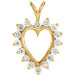 Ladies Natural Diamond Heart Pendant (I1, G-H) — 14K Yellow Gold