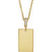 Ladies Natural Diamond Engravable Necklace (I1, G-H) — 14K Yellow Gold