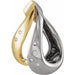 Ladies 14K White/ Natural Diamond Slide Pendant (I1, G-H) — 14K White/Yellow Gold