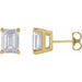 Lab-Grown Diamond Emerald 4-Prong Stud Earrings