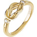 Ladies Natural Diamond Knot Ring (I1, G-H) — 14K Yellow Gold