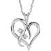 Ladies Natural Diamond Heart Necklace (I1, G-H) — 14K White Gold