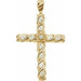 Ladies 35.5x25.5 mm Natural Diamond Cross Pendant (Si1, G-H, G-I) — 14K Yellow Gold