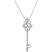Ladies Natural Diamond Key Necklace (I2, G-H) — Sterling Silver