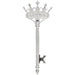 Ladies Natural Diamond Crown Key Pendant (I2, G-H) — Sterling Silver