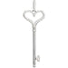 Ladies Natural Diamond Heart Key Pendant (I2, G-H) — Sterling Silver