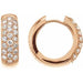 Ladies Natural Diamond Hoop Earrings (Si1, G-H) — 14K Rose Gold