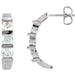 Ladies Natural Diamond J-Hoop Earrings (I1, G-H) — 14K White Gold