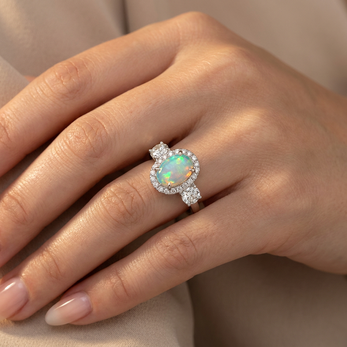 Hand wearing ring
