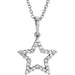 Ladies Diamond Petite Star Necklace (I1, G-H) — 14K White Gold