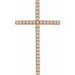 Ladies Natural Diamond Cross Pendant (I1, H+) — 14K Rose Gold