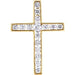 Ladies Natural Diamond Cross Pendant — 14K Yellow Gold