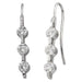 Ladies Natural Diamond Three-Stone Earrings — 14K White Gold