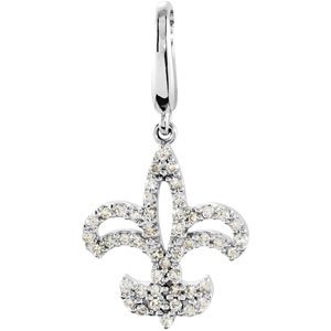 Ladies Natural Diamond Charm/Pendant (I1, G-H) — 14K White Gold