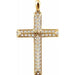 Ladies Natural Diamond Cross Pendant (I1, H+) — 14K Yellow Gold
