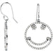 Ladies Natural Diamond Earrings — 14K White Gold