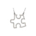 Ladies Natural Diamond Puzzle Piece 16 1/ Necklace (I1, G-H) — 14K White Gold
