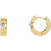 Ladies Natural Diamond Hinged Hoop Earrings (I1, G-H) — 14K Yellow Gold